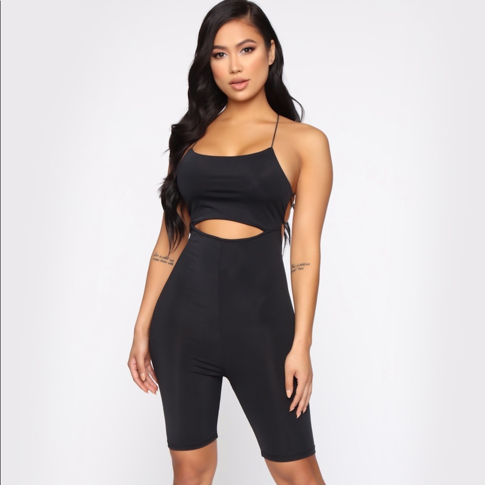 Black Fashion Nova Cut Out Romper